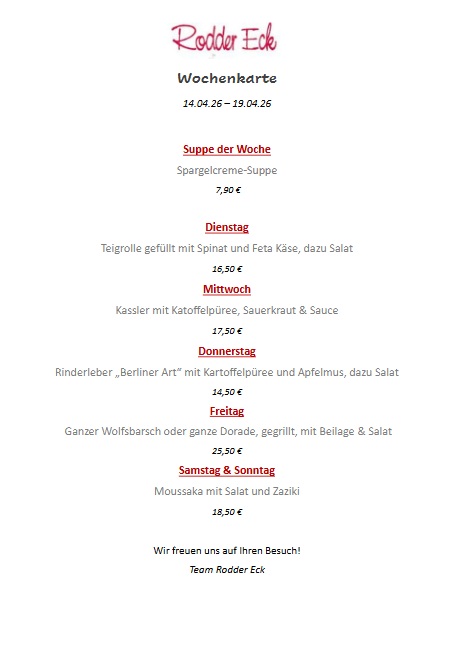 Wochenkarte 140426 bis 190426